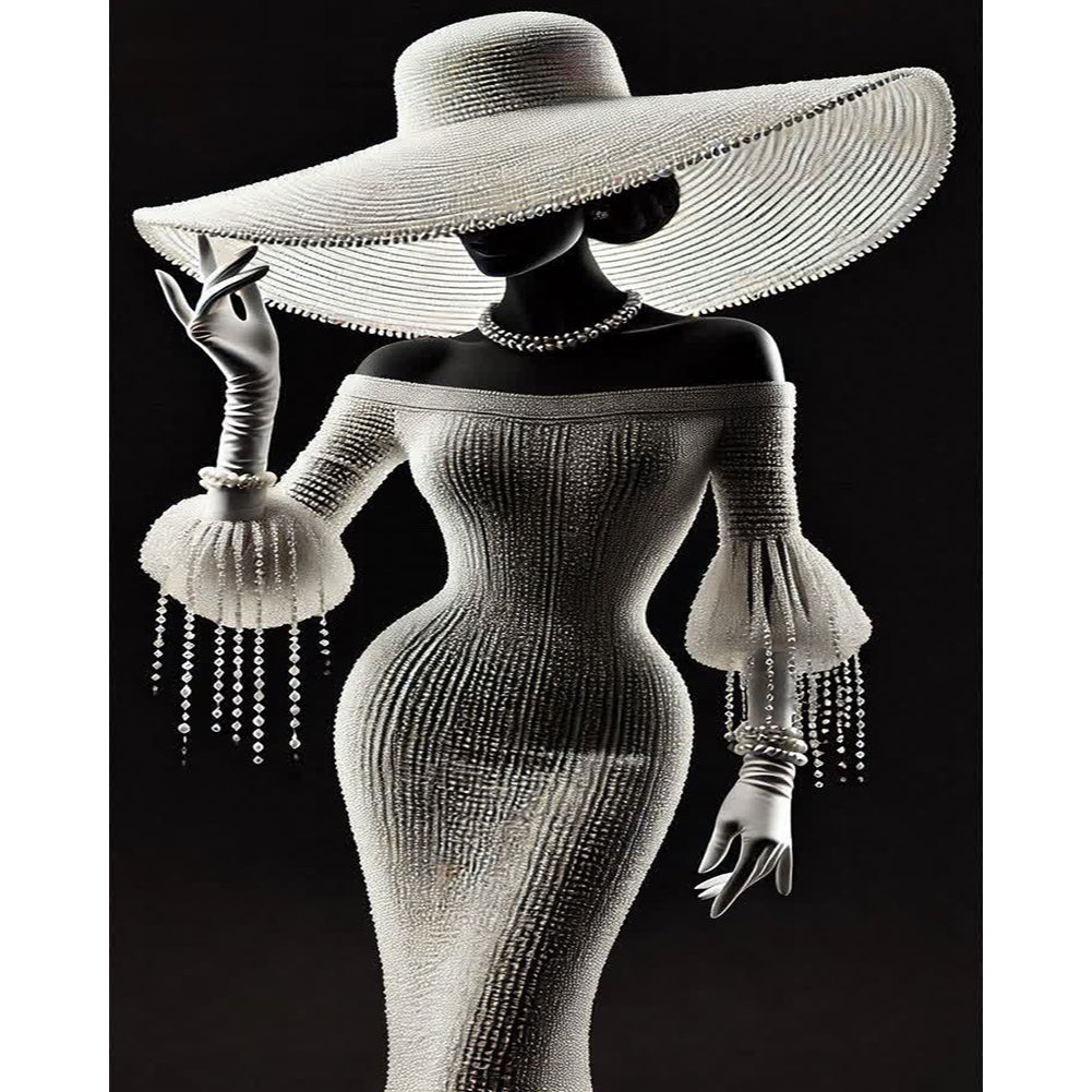 Lady - Full Round Drill Diamond Painting 40*50CM