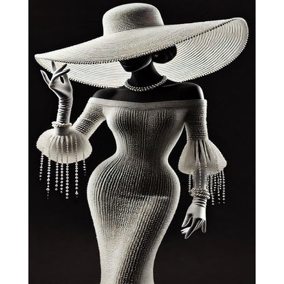 Lady - Full Round Drill Diamond Painting 40*50CM