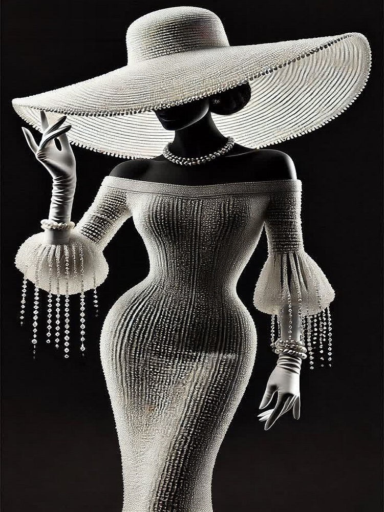 Lady - Full Round Drill Diamond Painting 40*50CM