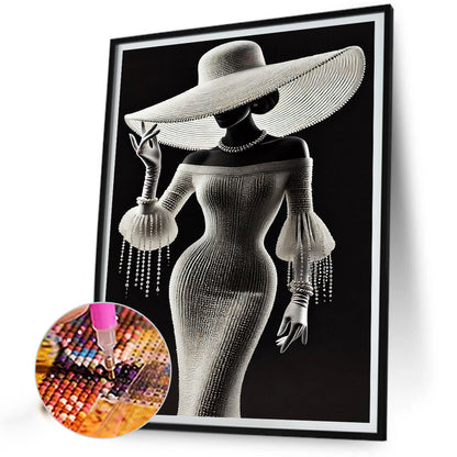 Lady - Full Round Drill Diamond Painting 40*50CM