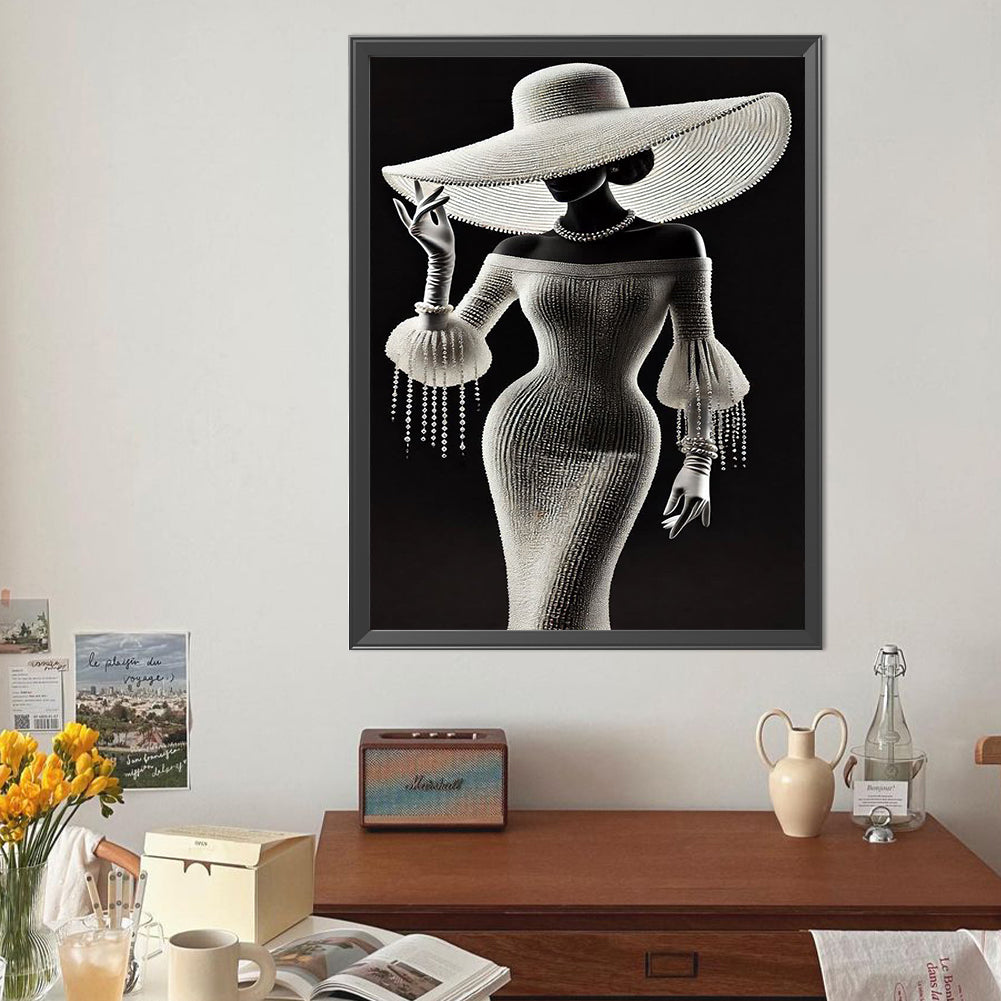 Lady - Full Round Drill Diamond Painting 40*50CM