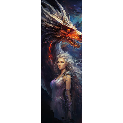 Dragon And Girl - Full Round Drill Diamond Painting 30*90CM