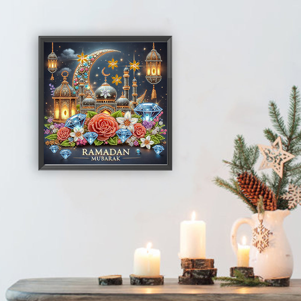 Ramadan Castle Crescent - Special Shaped Drill Diamond Painting 30*30CM