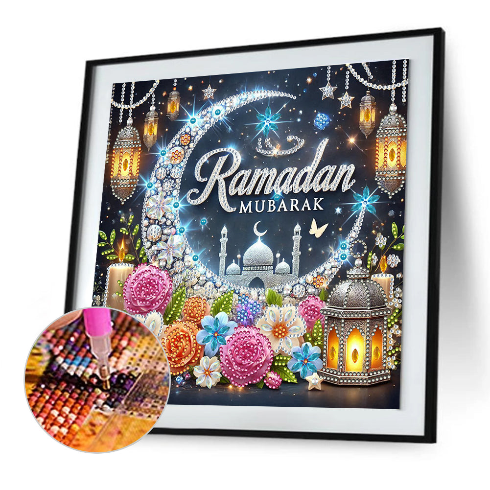 Ramadan Flower Castle - Special Shaped Drill Diamond Painting 30*30CM
