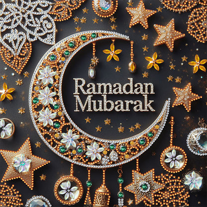 Ramadan Crescent Star - Special Shaped Drill Diamond Painting 30*30CM