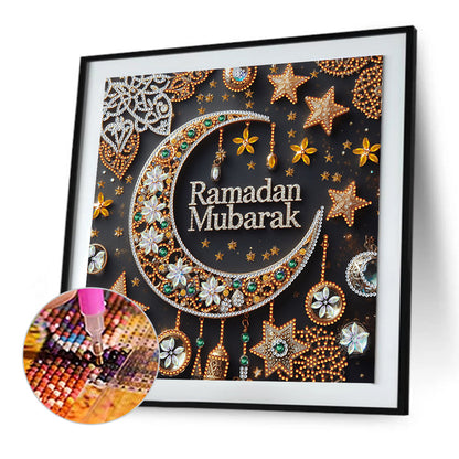 Ramadan Crescent Star - Special Shaped Drill Diamond Painting 30*30CM