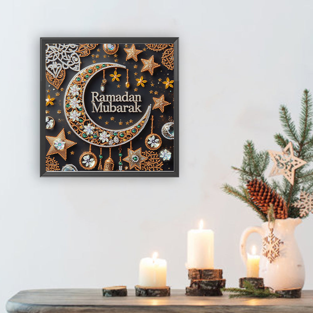 Ramadan Crescent Star - Special Shaped Drill Diamond Painting 30*30CM