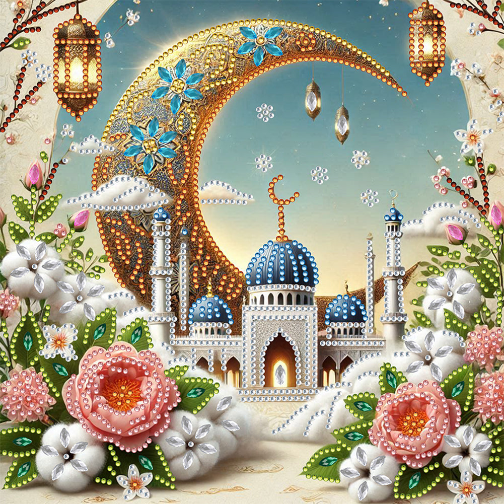 Cotton Crescent Castle - Special Shaped Drill Diamond Painting 30*30CM