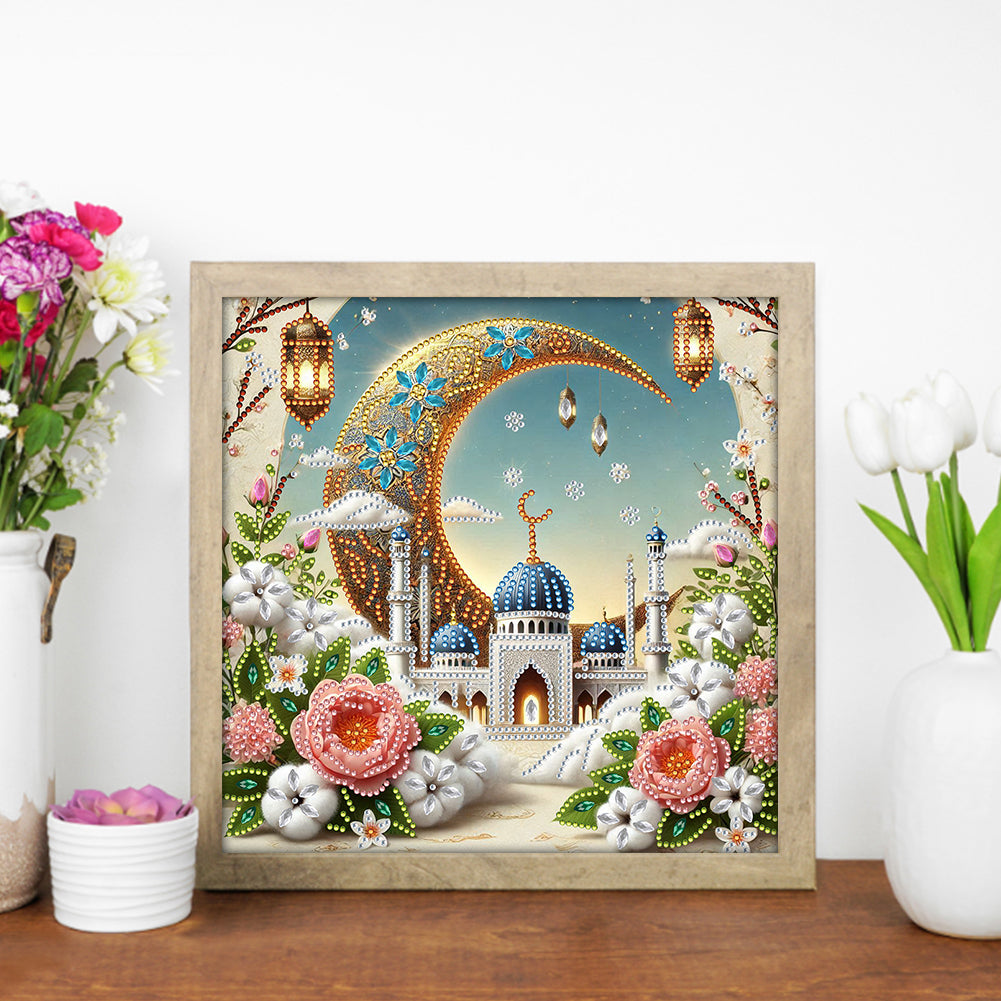 Cotton Crescent Castle - Special Shaped Drill Diamond Painting 30*30CM