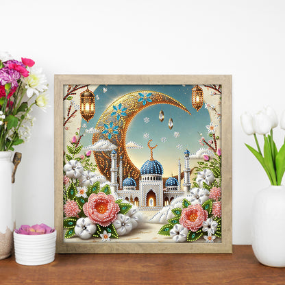 Cotton Crescent Castle - Special Shaped Drill Diamond Painting 30*30CM