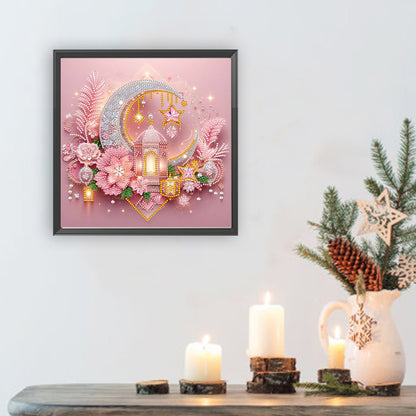 Light Feather Crescent - Special Shaped Drill Diamond Painting 30*30CM