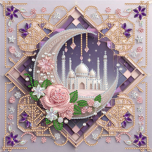 Framed Crescent - Special Shaped Drill Diamond Painting 30*30CM