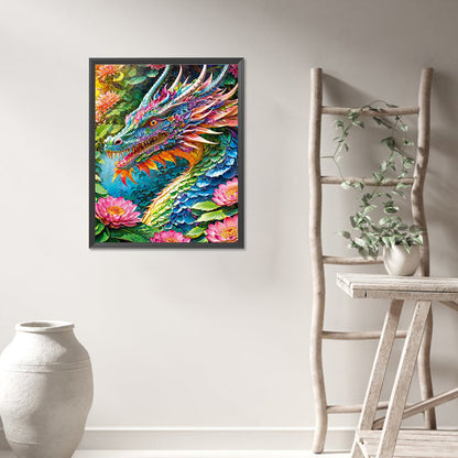 Flowers And Dragons - Full AB Round Drill Diamond Painting 40*50CM