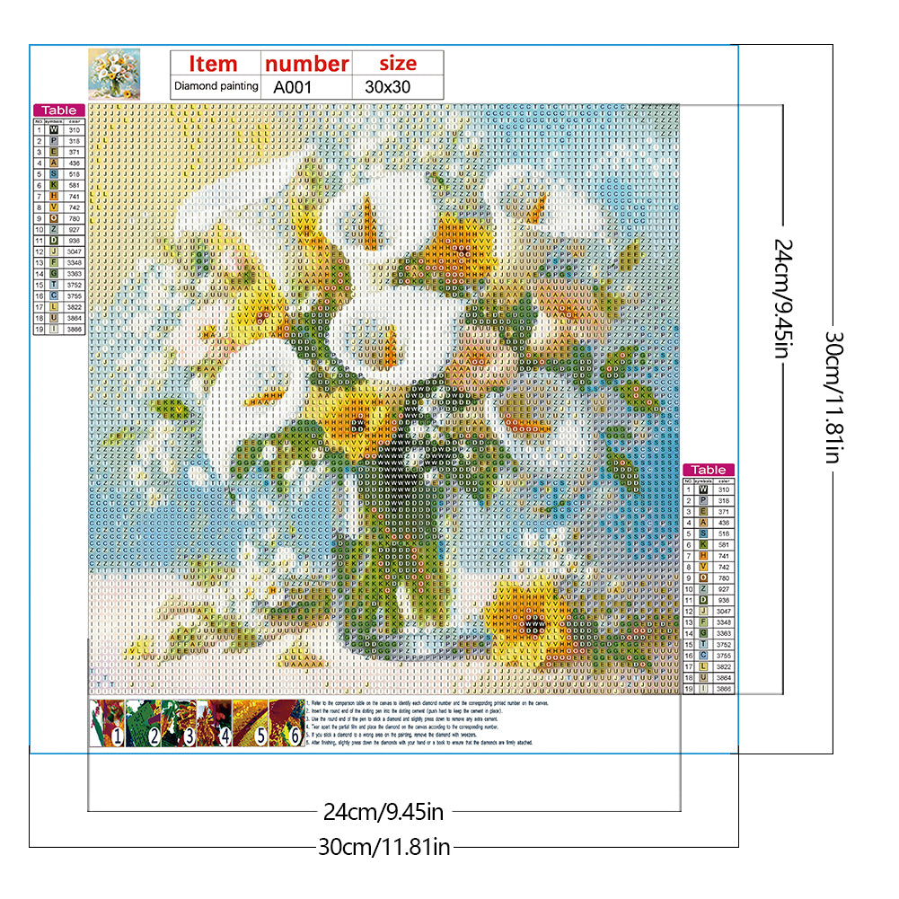 Cara Lily - Full Round Drill Diamond Painting 30*30CM