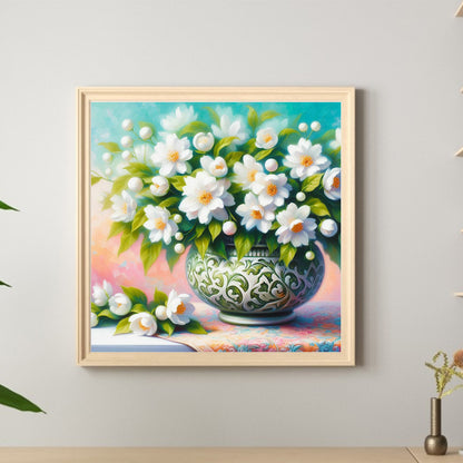 Gardenia - Full Round Drill Diamond Painting 30*30CM
