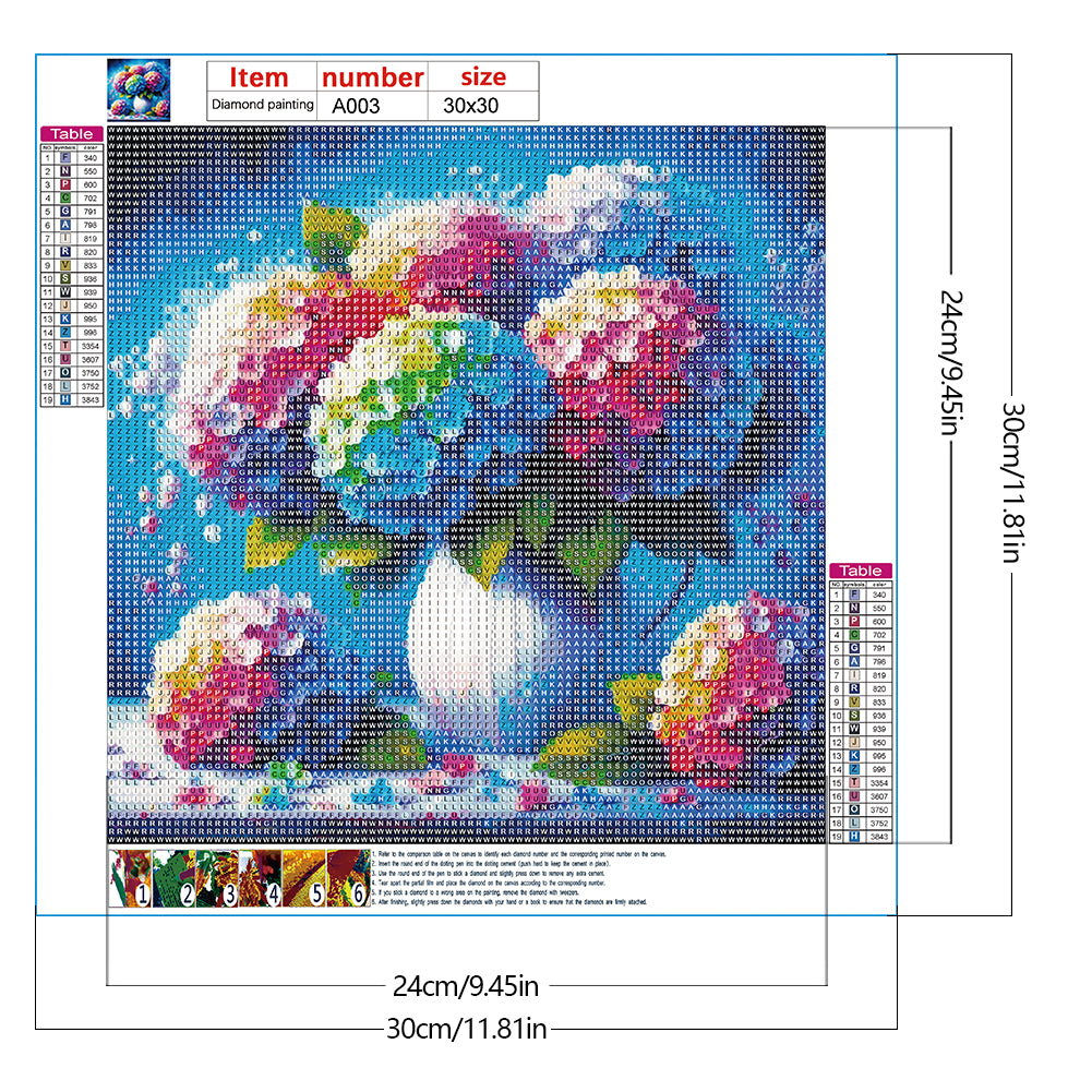 Hydrangea - Full Round Drill Diamond Painting 30*30CM