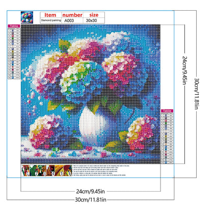 Hydrangea - Full Round Drill Diamond Painting 30*30CM