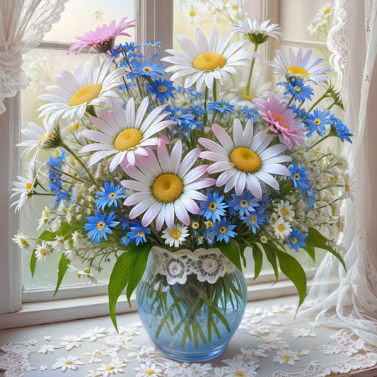 Daisy - Full Round Drill Diamond Painting 30*30CM