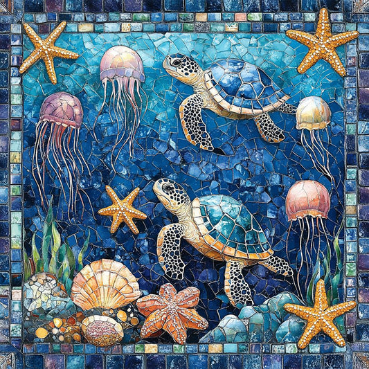 Undersea Creatures - Full Round Drill Diamond Painting 40*40CM