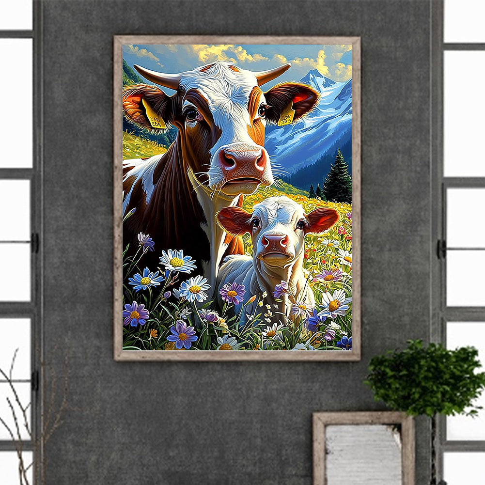 Cow - Full Round Drill Diamond Painting 30*40CM