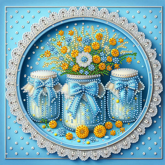 Flower In A Vase - Special Shaped Drill Diamond Painting 30*30CM