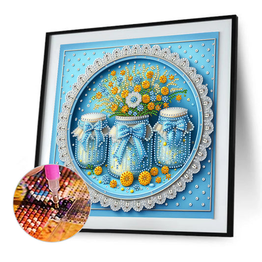 Flower In A Vase - Special Shaped Drill Diamond Painting 30*30CM