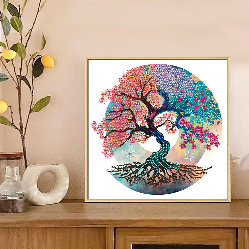 Flower Tree - Special Shaped Drill Diamond Painting 30*30CM