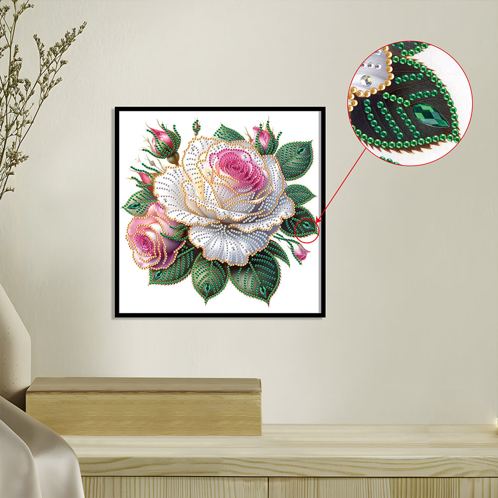 Flower - Special Shaped Drill Diamond Painting 30*30CM