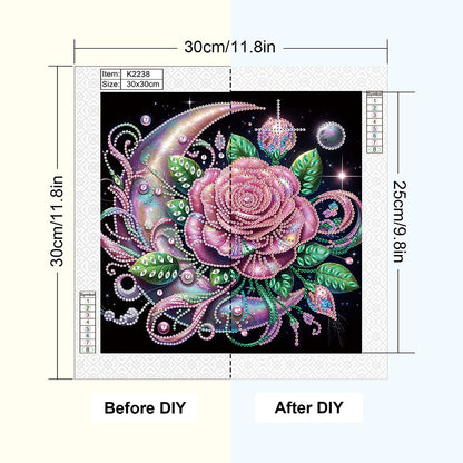 Flower - Special Shaped Drill Diamond Painting 30*30CM