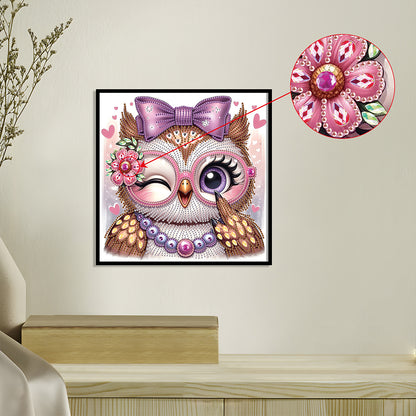 Cartoon Owl - Special Shaped Drill Diamond Painting 30*30CM