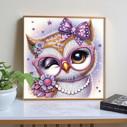 Cartoon Owl - Special Shaped Drill Diamond Painting 30*30CM