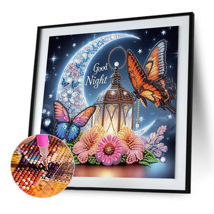 Crescent Butterfly - Special Shaped Drill Diamond Painting 30*30CM