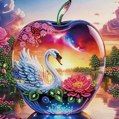 Crystal Ball Swan - Special Shaped Drill Diamond Painting 30*30CM