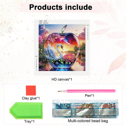Crystal Ball Swan - Special Shaped Drill Diamond Painting 30*30CM