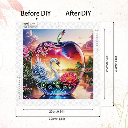 Crystal Ball Swan - Special Shaped Drill Diamond Painting 30*30CM