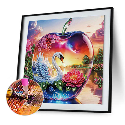 Crystal Ball Swan - Special Shaped Drill Diamond Painting 30*30CM