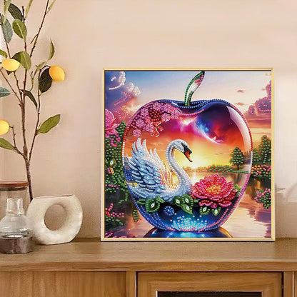 Crystal Ball Swan - Special Shaped Drill Diamond Painting 30*30CM