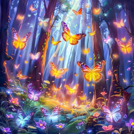 Butterfly - Full Square Drill Diamond Painting 30*30CM