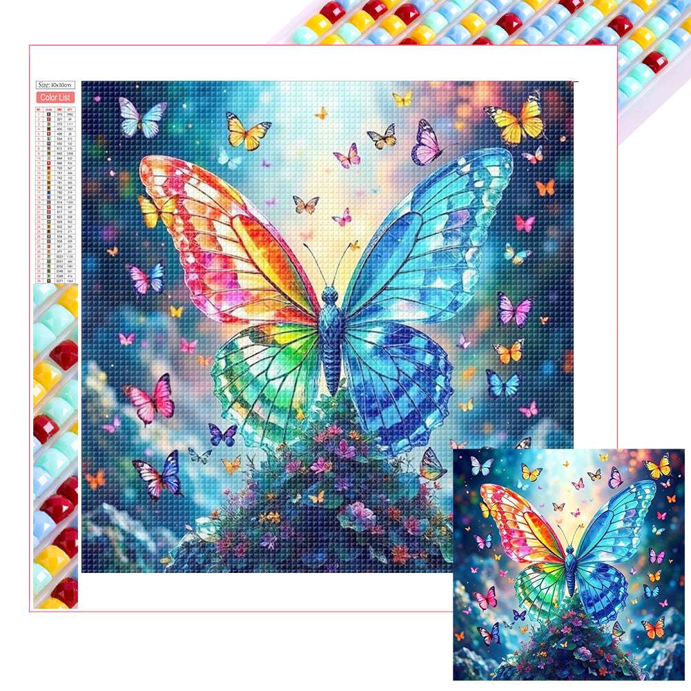 Butterfly - Full Square Drill Diamond Painting 30*30CM