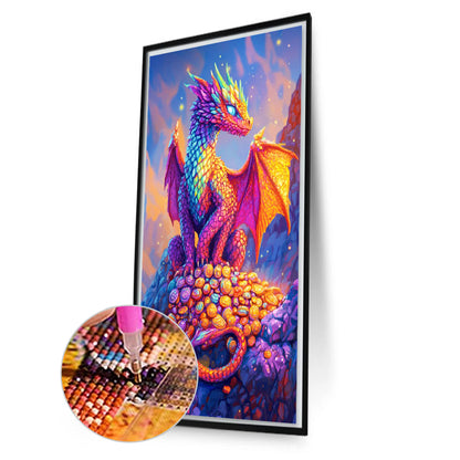 Dragon On Gold Coin - Full Square Drill Diamond Painting 40*70CM