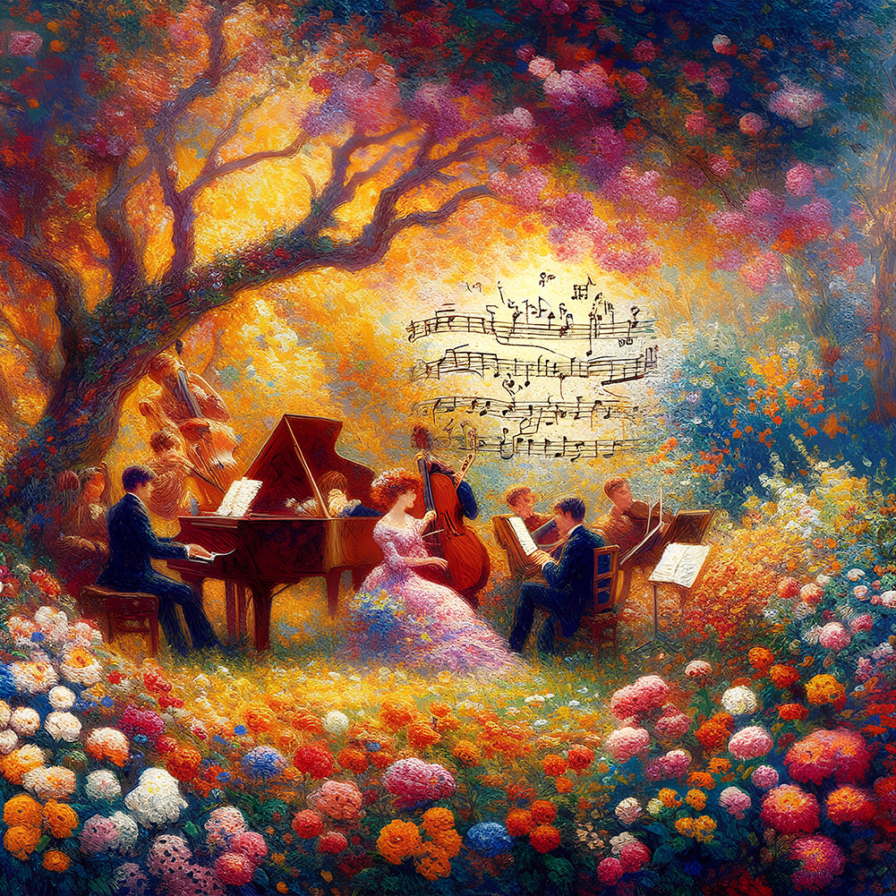 Concert In The Garden - Full Round Drill Diamond Painting 50*50CM