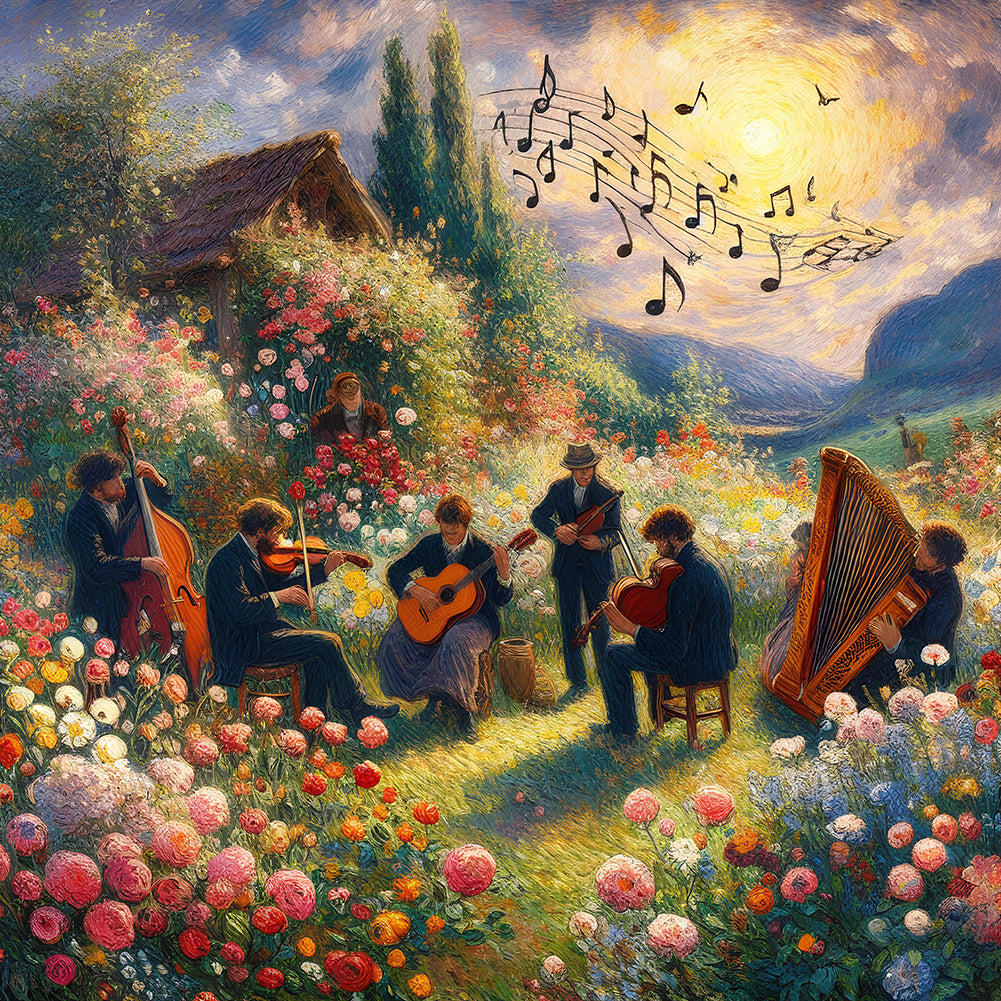 Concert In The Garden - Full Round Drill Diamond Painting 50*50CM
