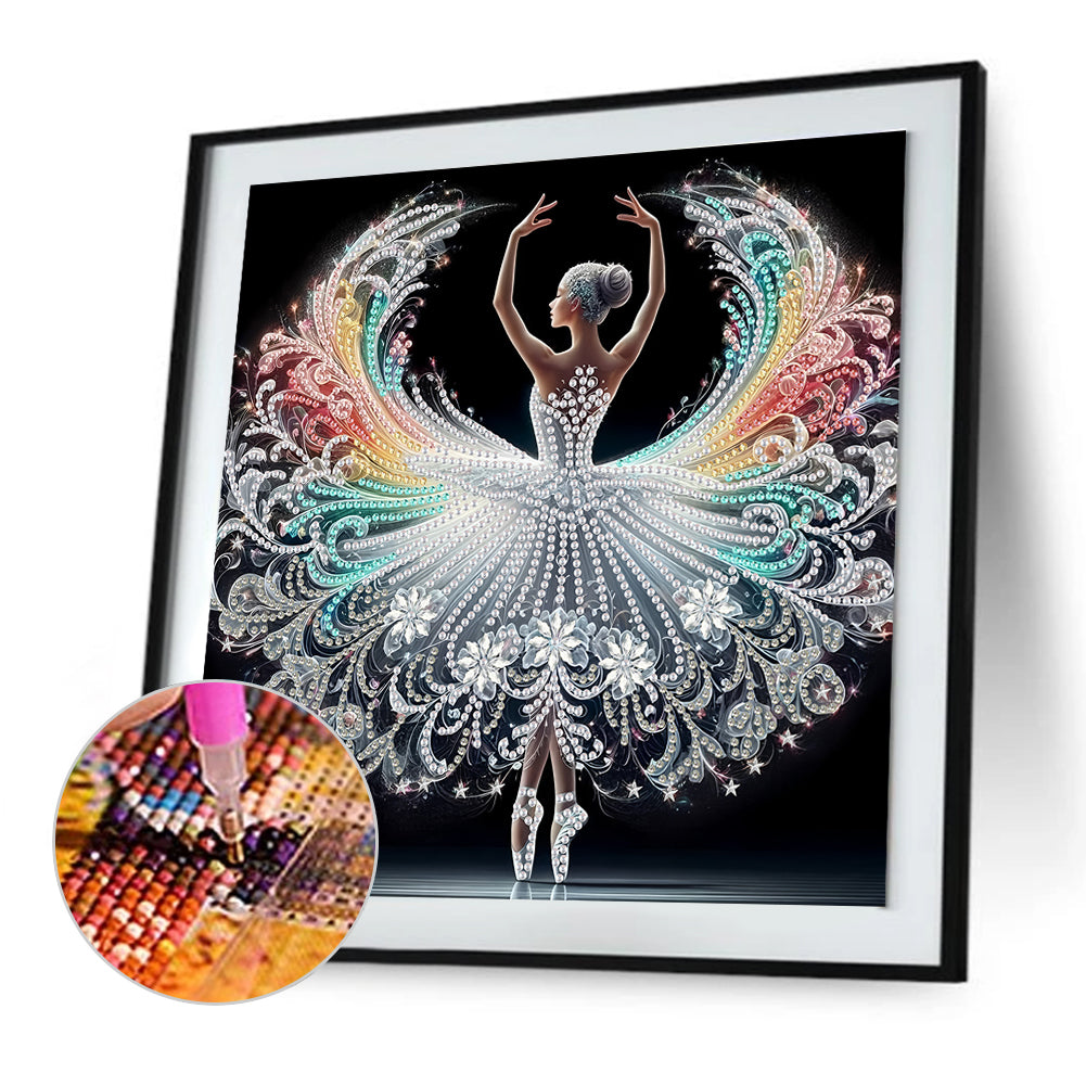 Dancing Girl - Special Shaped Drill Diamond Painting 30*30CM