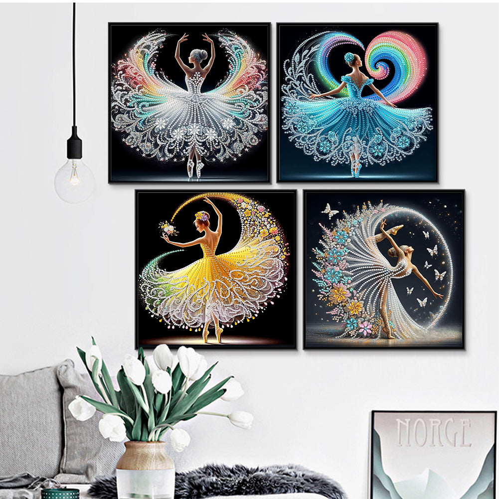 Dancing Girl - Special Shaped Drill Diamond Painting 30*30CM