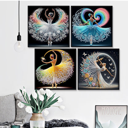Dancing Girl - Special Shaped Drill Diamond Painting 30*30CM