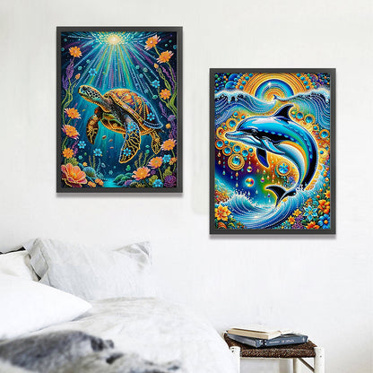 Marine Animals - Special Shaped Drill Diamond Painting 30*40CM