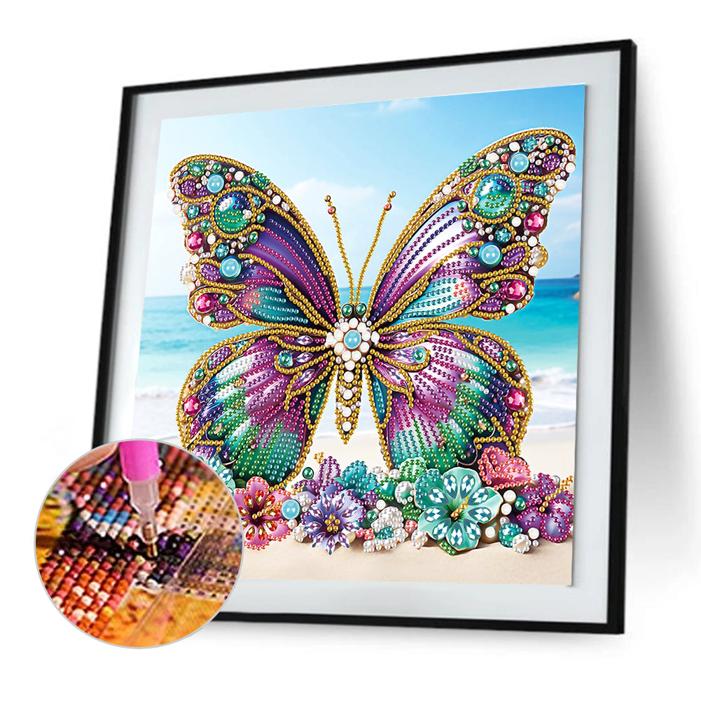 Beach - Special Shaped Drill Diamond Painting 30*30CM