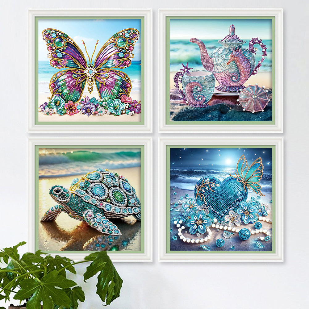Beach - Special Shaped Drill Diamond Painting 30*30CM