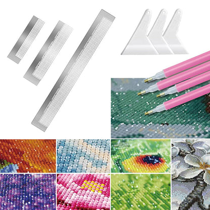 3Pcs Stainless Steel Diamond Painting Ruler 400 800 1020/216 400 800 Blank Grids