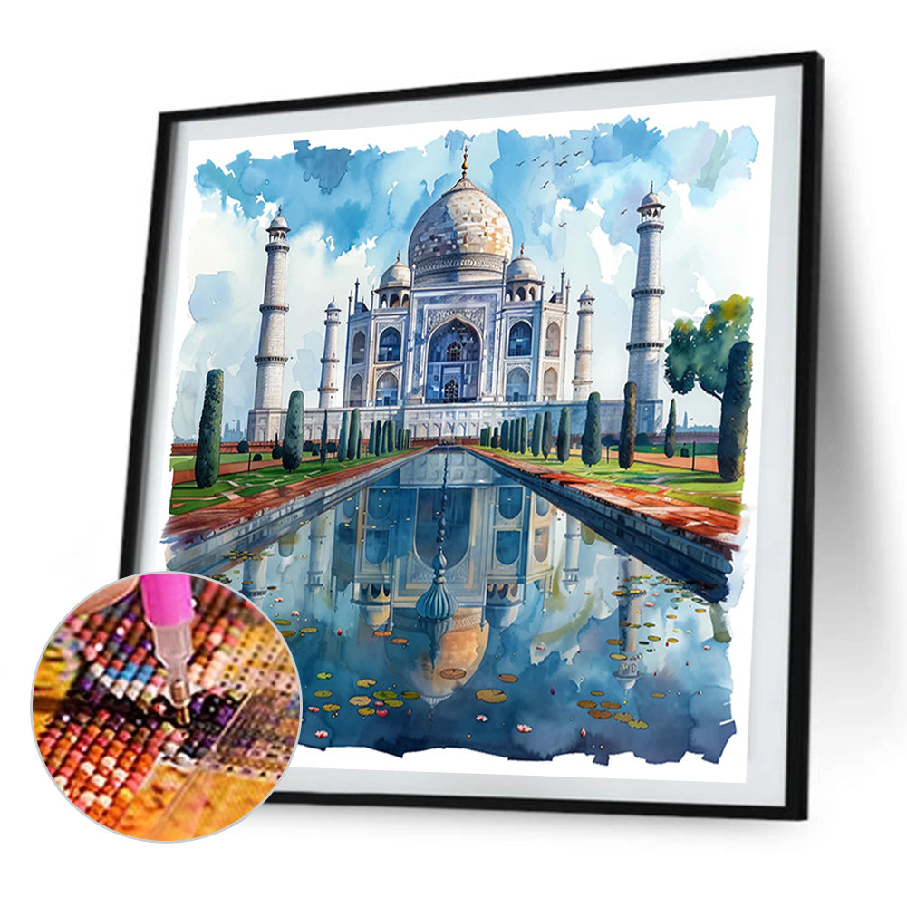 Taj Mahal In India - Full AB Round Drill Diamond Painting 40*40CM